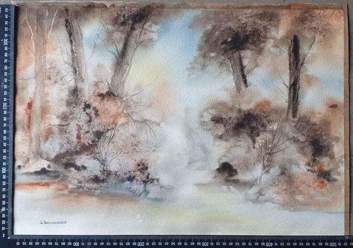 Original unframed watercolour  painting by D. BEZUIDENHOUT as per photos