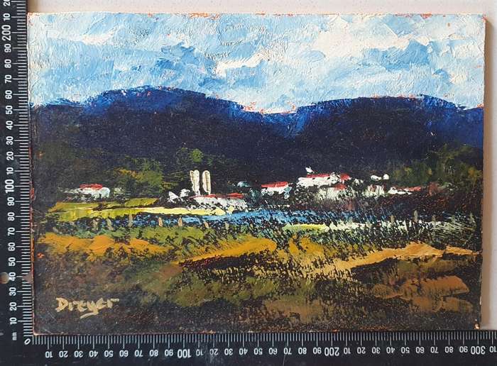 Original oil painting by DREYER as per photo