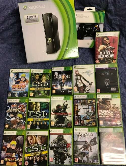 BLACK FRIDAY - XBOX 360 +  16 GAMES  + Controller   *LOT*