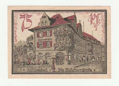 1922 German 75 Pfennig Stadt Bestehornstraft
