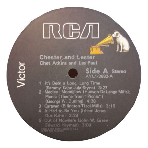 1976 Chet Atkins & Les Paul - Chester & Lester - Vinyl, 7`, 33 RPM - Jazz & Pop - Very Good Plus - W