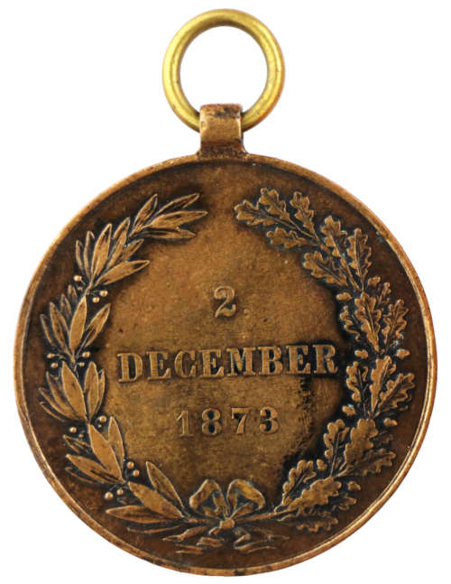 1873 Austro-Hungarian Empire War Service Medal (Die Kriegsmedaille), Emperor Franz Joseph I Kaiser O