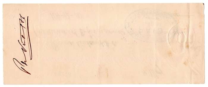 1911 African Banking Corporation Limited Cheque Oudtshoorn, 104 Pounds 12 Shillings 10 Pence