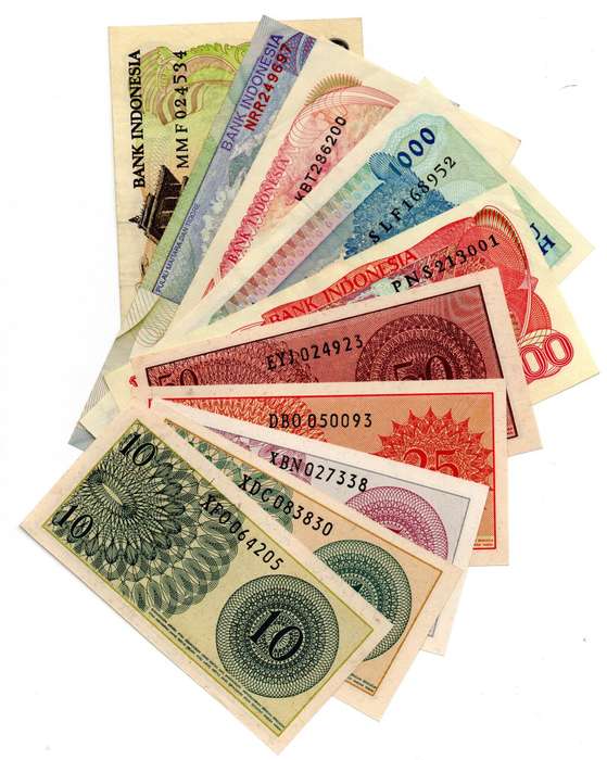 Indonesia note lot 1 Sen - 5000 Rupia