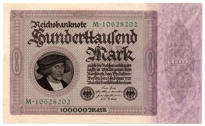 1923 German Berlin Reichsbanknote 100 000 Mark Pick#83a
