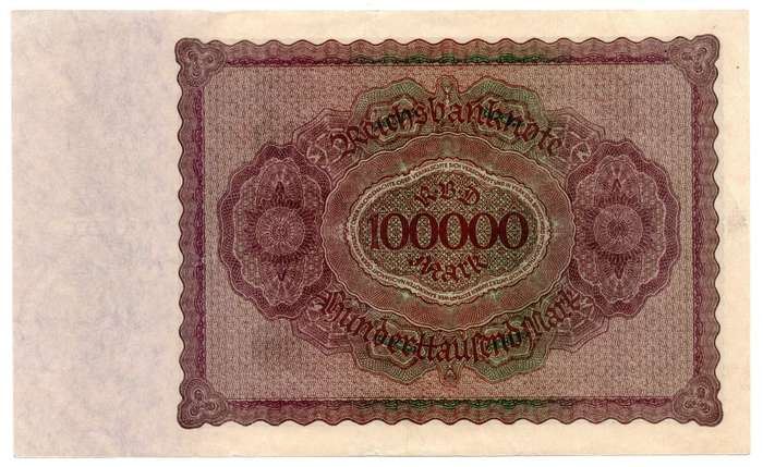 1923 German Berlin Reichsbanknote 100 000 Mark Pick#83a