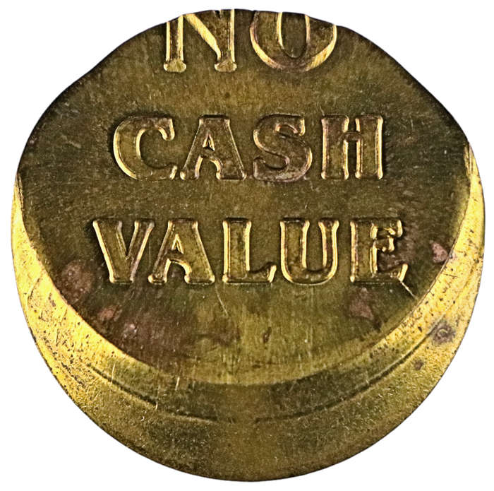 Error No Cash Value Token (clover leaf) off centre stike