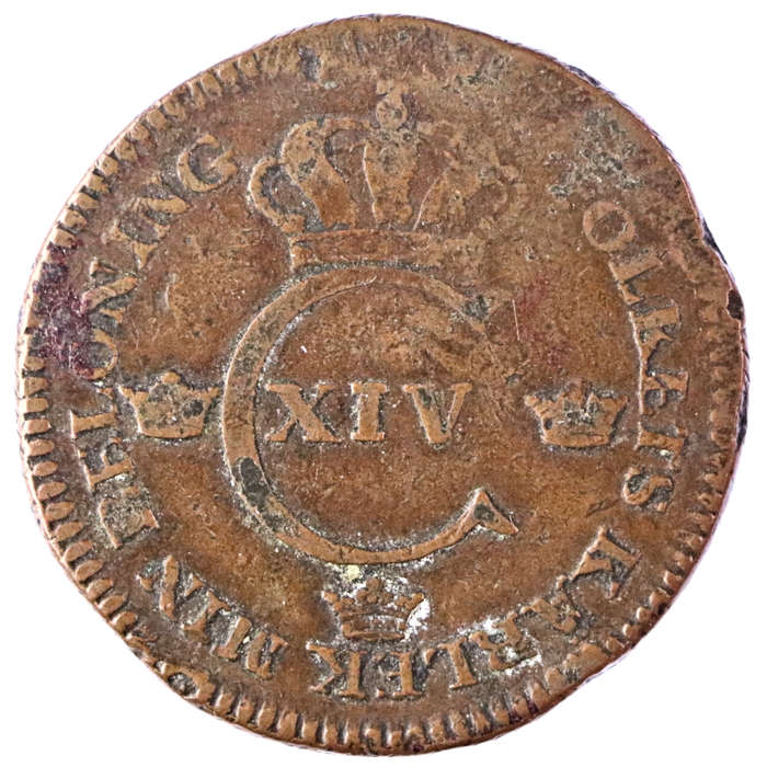 1827 Sweden 1 Skilling, 504k Minted,  KM#597