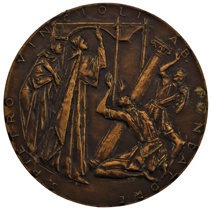 1966 in memory of the millennium of St. Peter`s Basilica in Perugia Medallion