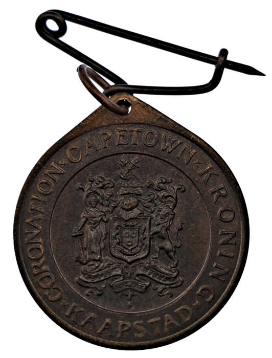 1953 South Africa Commemorative Bronze Queen Elizabeth II Coronation Towns: Cape Town Medallion