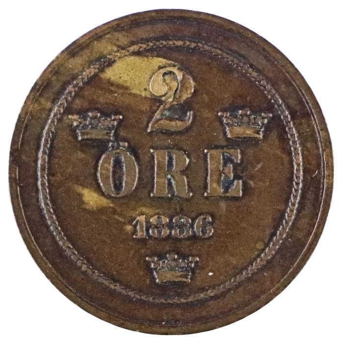 1886 Sweden 2 Ore