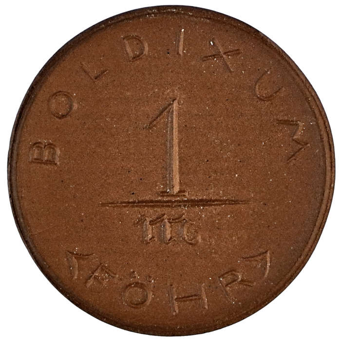 1920 German Stadt, Schleswig-Holstein [Boldixum auf Föhr] Porcelain 1 Mark, 47k Minted