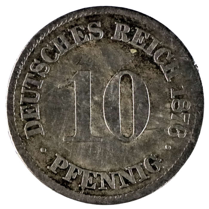 1876-A German Berlin 10 Pfennig KM#4