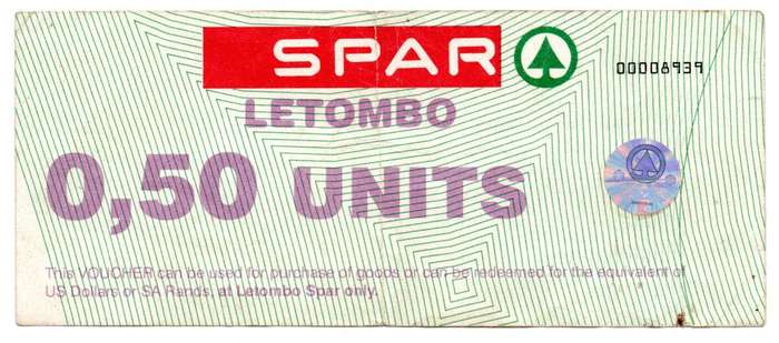Zimbabwe Spar Letombo 0,50 Units Coupon