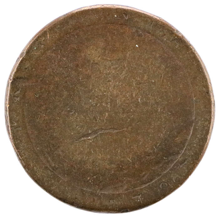 1797 Great Britain Cartwheel Penny with Unknown `CW` Counterstamp