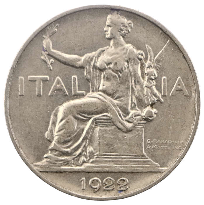 1922 Italy 1 Lira KM#62