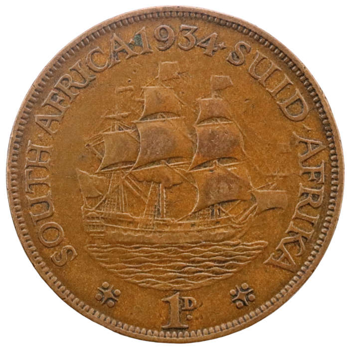 1934 South Africa 1 Penny