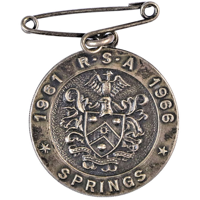 1966 South Africa Springs Medallion