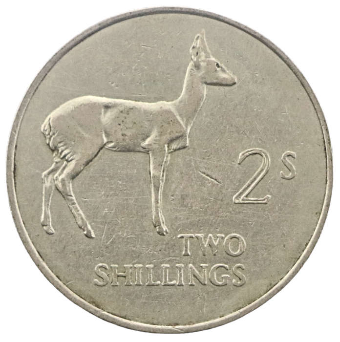 1964 Zambia 2 Shillings KM#3