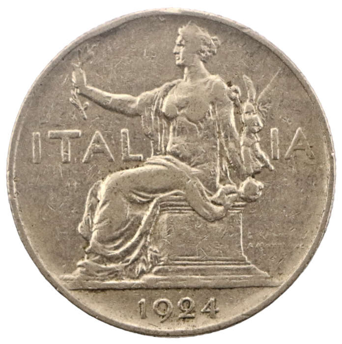 1924 Italy 1 Lira KM#62