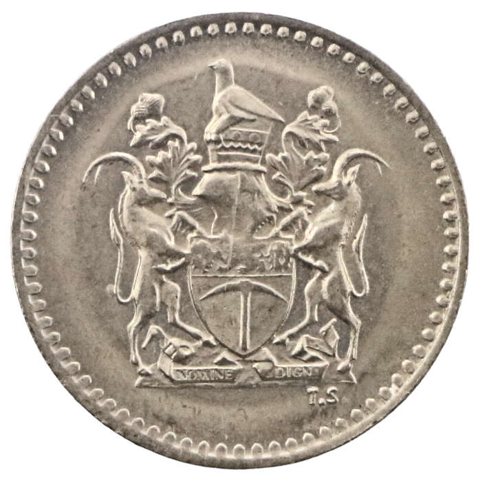 1970 Rhodesia 2 1/2 Cent KM#11