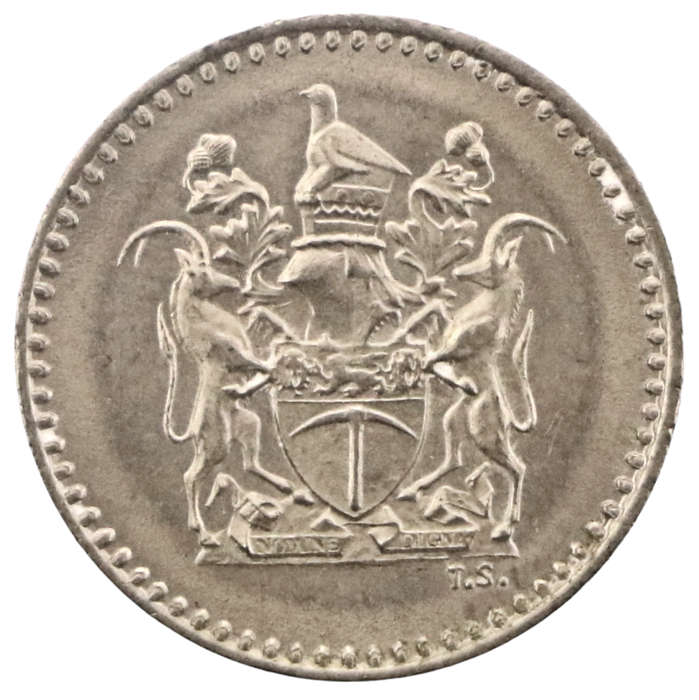 1970 Rhodesia 2 1/2 Cent KM#11