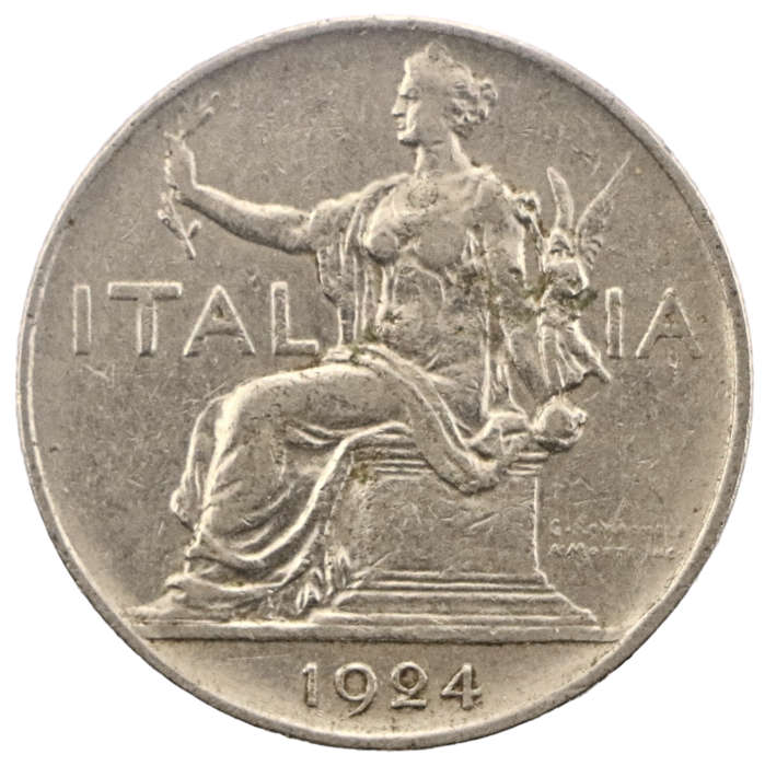 1924 Italy 1 Lira KM#62