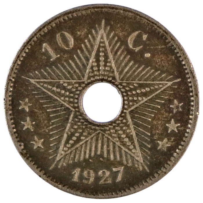 1927 Belgian Congo 10 Centimes KM#12