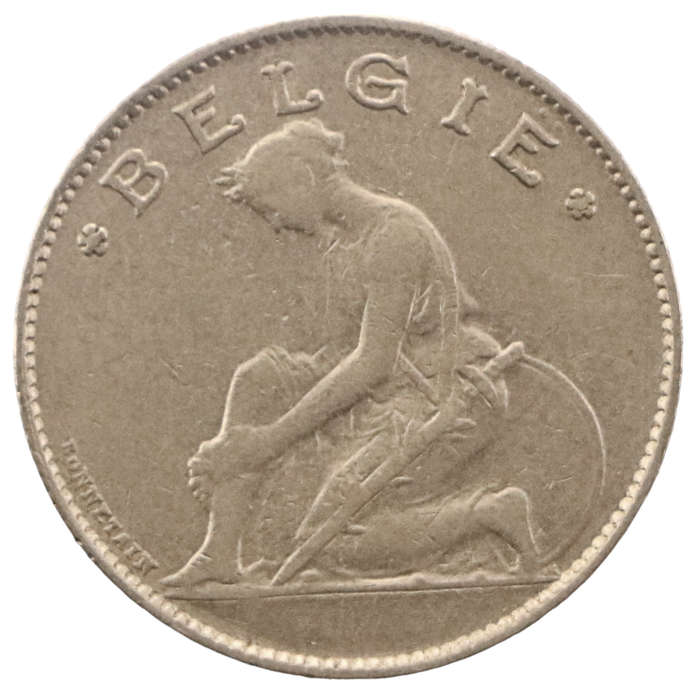 1922 Belgium 1 Franc Dutch text KM#90