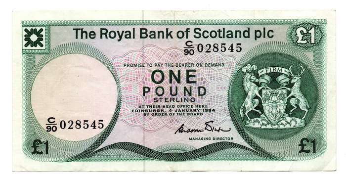 1986 Scotland 1 Pound Pick#341Aa