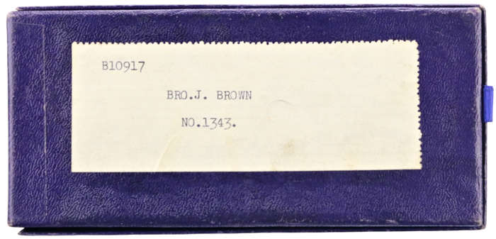 Freemason Great Britain Royal Hospital Medal with box, Bro J. Brown Nr 1343