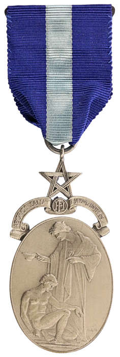 Freemason Great Britain Royal Hospital Medal with box, Bro J. Brown Nr 1343