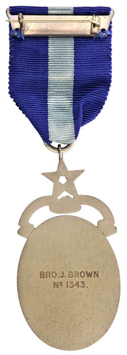 Freemason Great Britain Royal Hospital Medal with box, Bro J. Brown Nr 1343