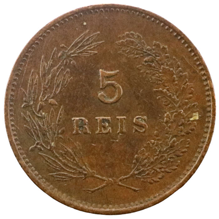 1893 Portugal 5 Reis KM#530