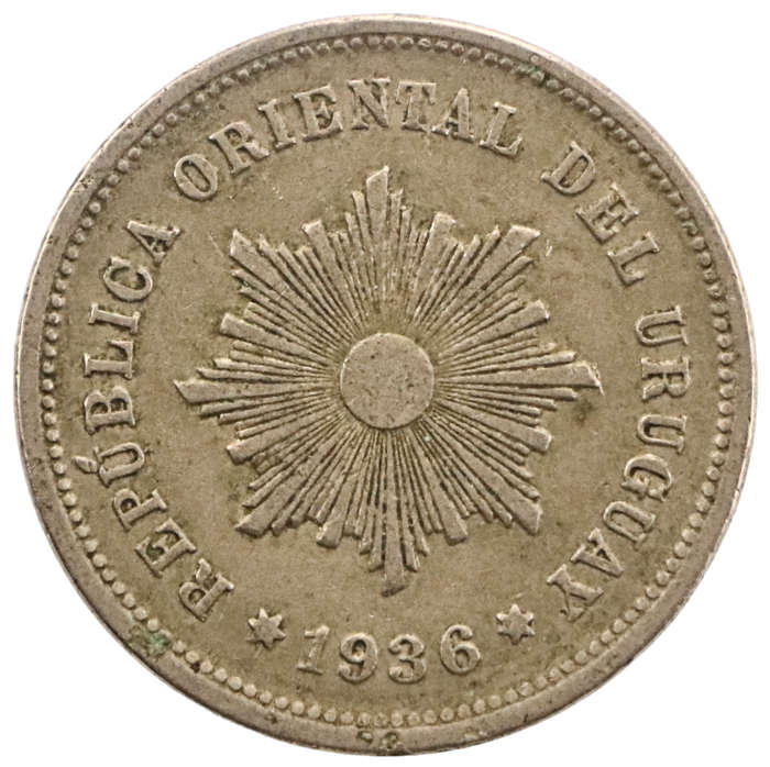 1936 Oriental Republic of Uruguay 5 Centésimos KM#21