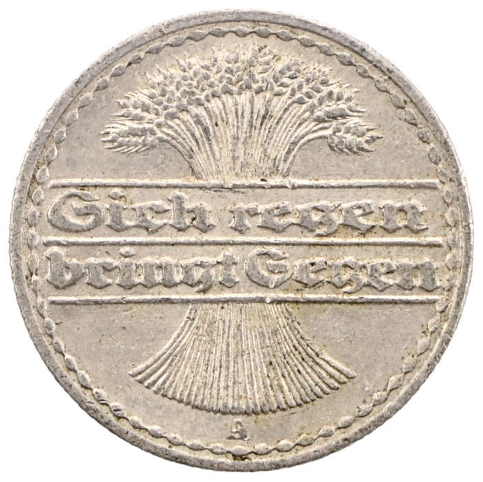 1921-A German (Berlin) 50 Pfenning KM#27