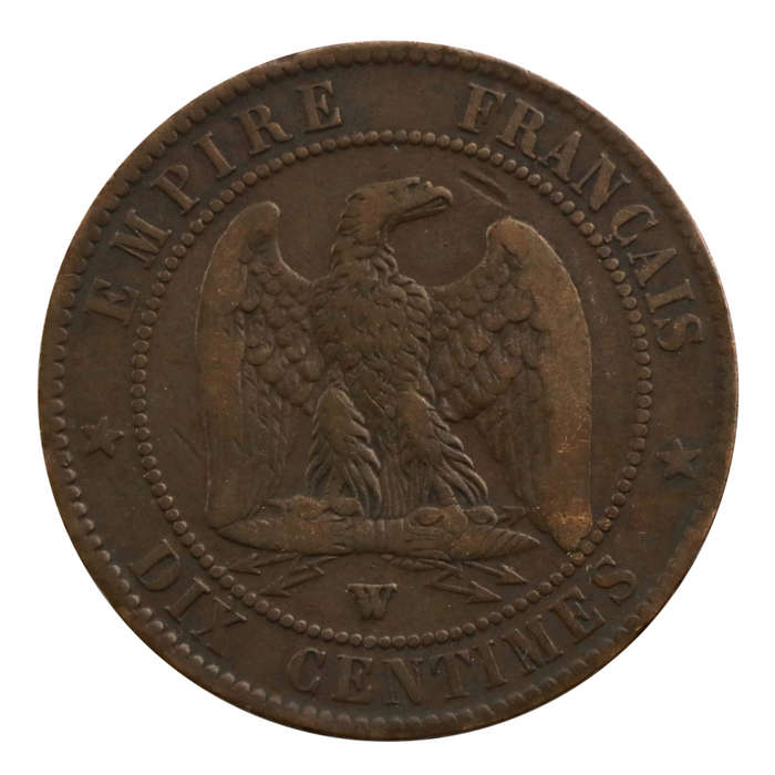 1854-W France (Lille Min) 10 Centimes