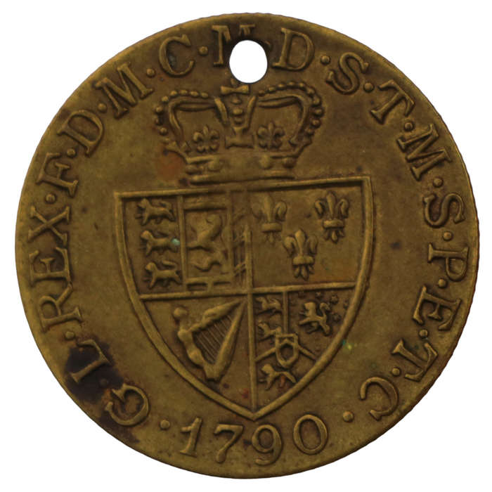 1790 United Kingdom Spade Guinea Gaming Token - George III