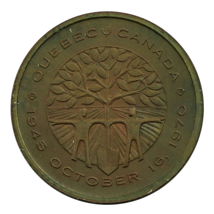 1970 Canada FAO 25th Anniversary Sherritt Mint bronze Medallion - 2000 Minted