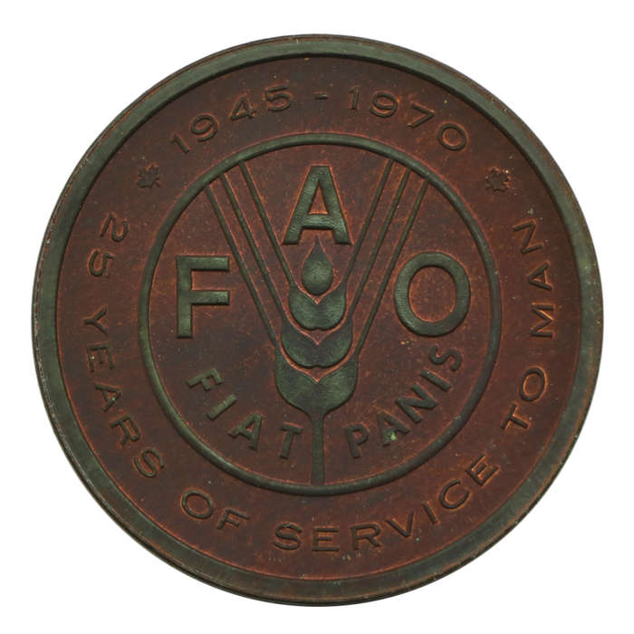 1970 Canada FAO 25th Anniversary Sherritt Mint bronze Medallion - 2000 Minted