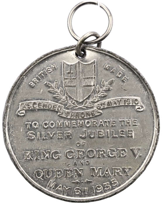 1935 Great Britain George V and Mary Silver Jubilee Medal without ribbon