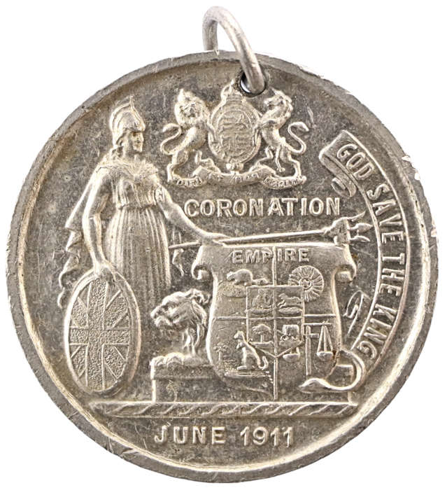 1911 Coronation of King George V and Queen Mary Aluminum Medallion