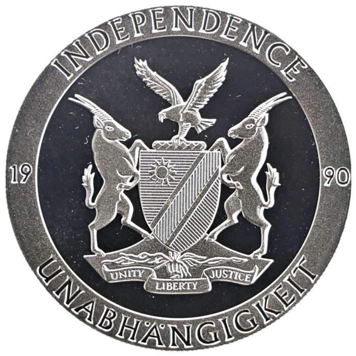 1991 Namibia Proof 1 Year Independence .900 Silver medal