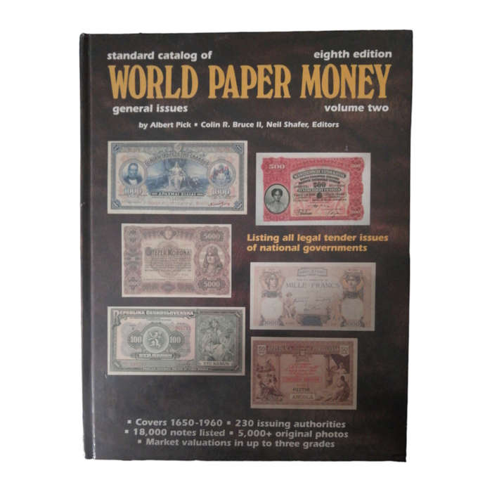 1996 Standard Catalog Of World Paper Money- Volume 2- General Issues Hardcover w/o Dustjacket