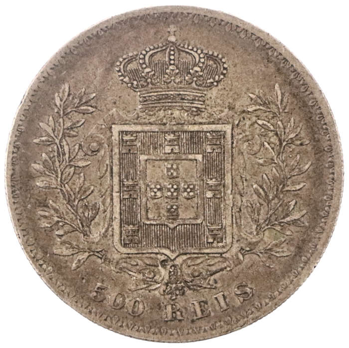 1891 Portugal 500 Reis .917 Silver KM#535