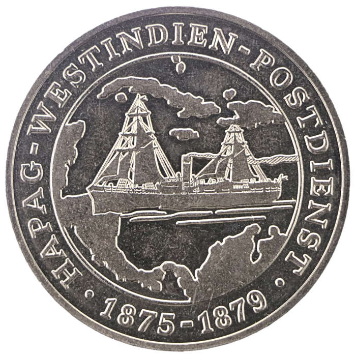 1975 German Commemorative issue Hapag Westindien Postdienst Medal