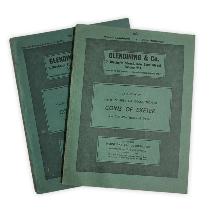 Glending & Co. 1970 x 2 of Auction Catalogues of the R.P.V. Brettell Collection of Coins of Exeter a