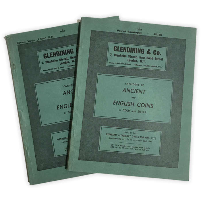 Glending & Co. 1972 x 2 Auction Catalogues of Ancient & English Coins  (some illustrated,some not)