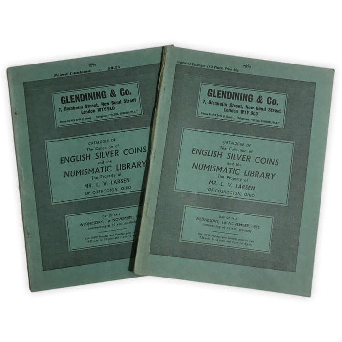 Glending & Co. 1972 x 2 Auction Catalogues of English Silver Coins and the Numismatic Library (illus