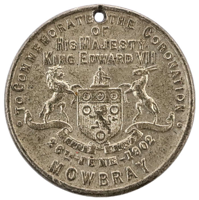 1902 South Africa Cape Colony Edward VII Coronation: Mowbray White Metal